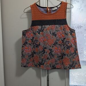 Anthropologie. Meadow Rue. Tank top. size Medium. Tapestry look.